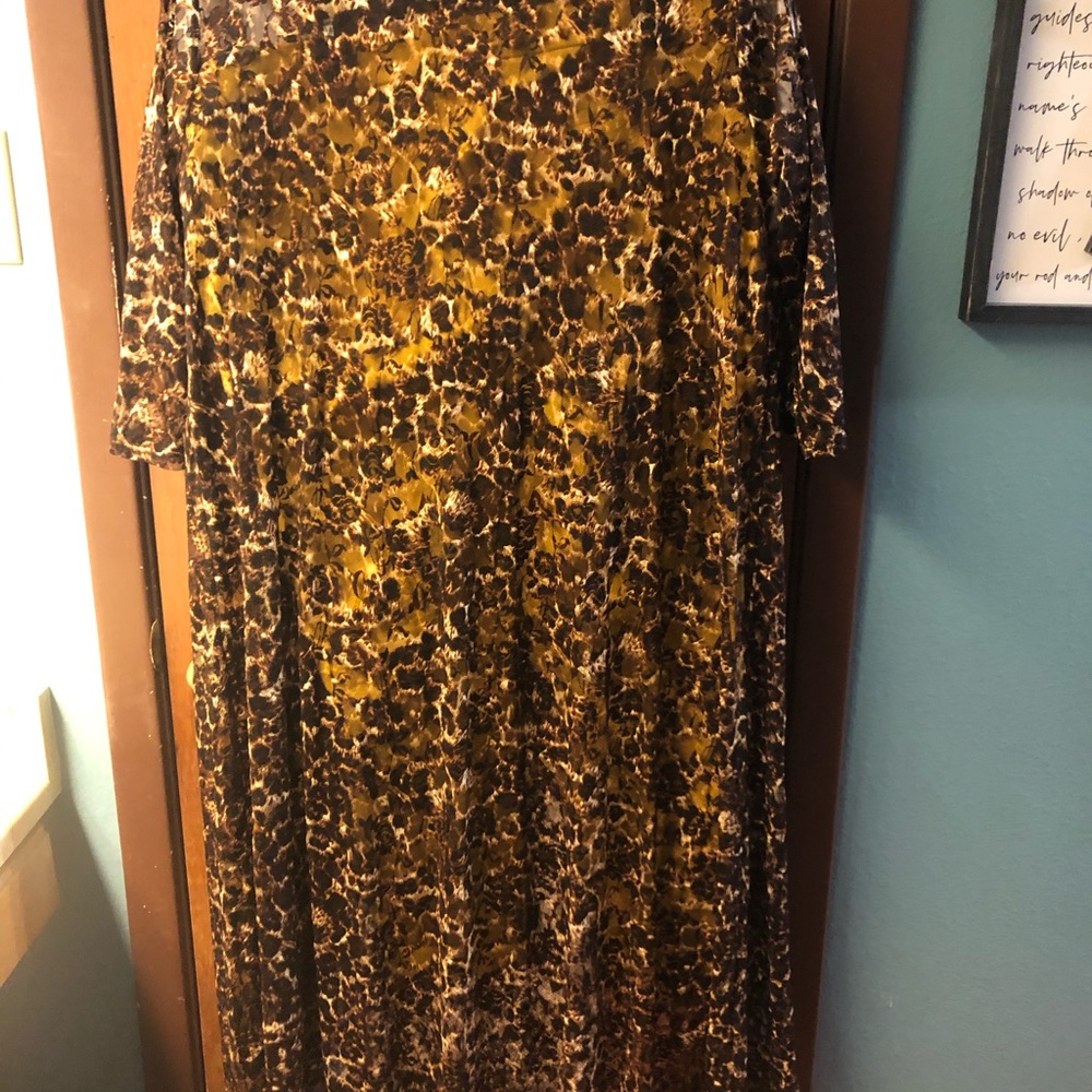 Sheer cheetah  print duster